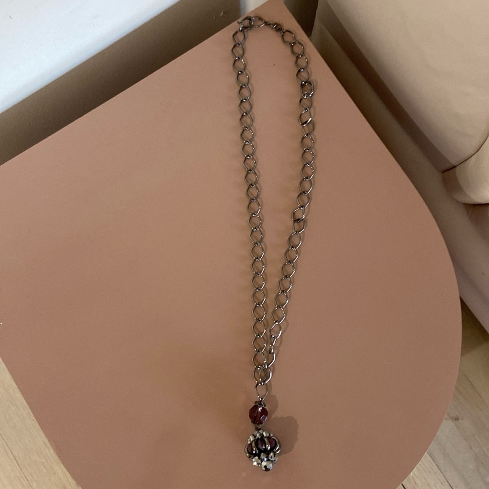 Costume Jewelry. Silvery with some mauve.